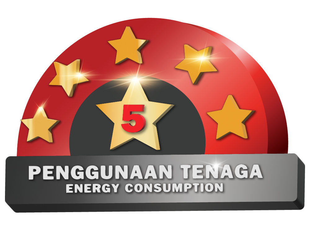 5-star energy consumption rating badge