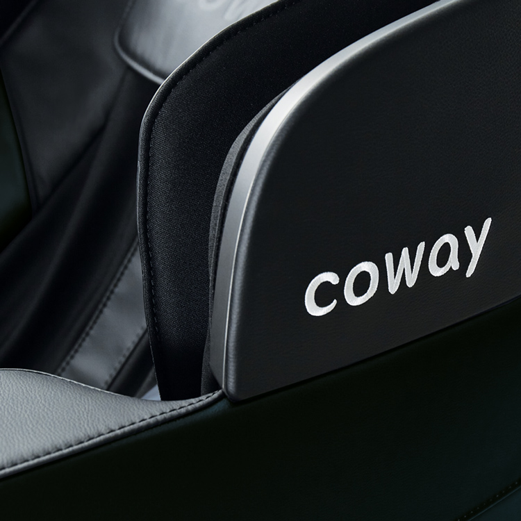 Coway branding on the massage chair
