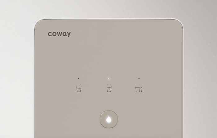 Soft-lit touch panel on the Coway Cinnamon