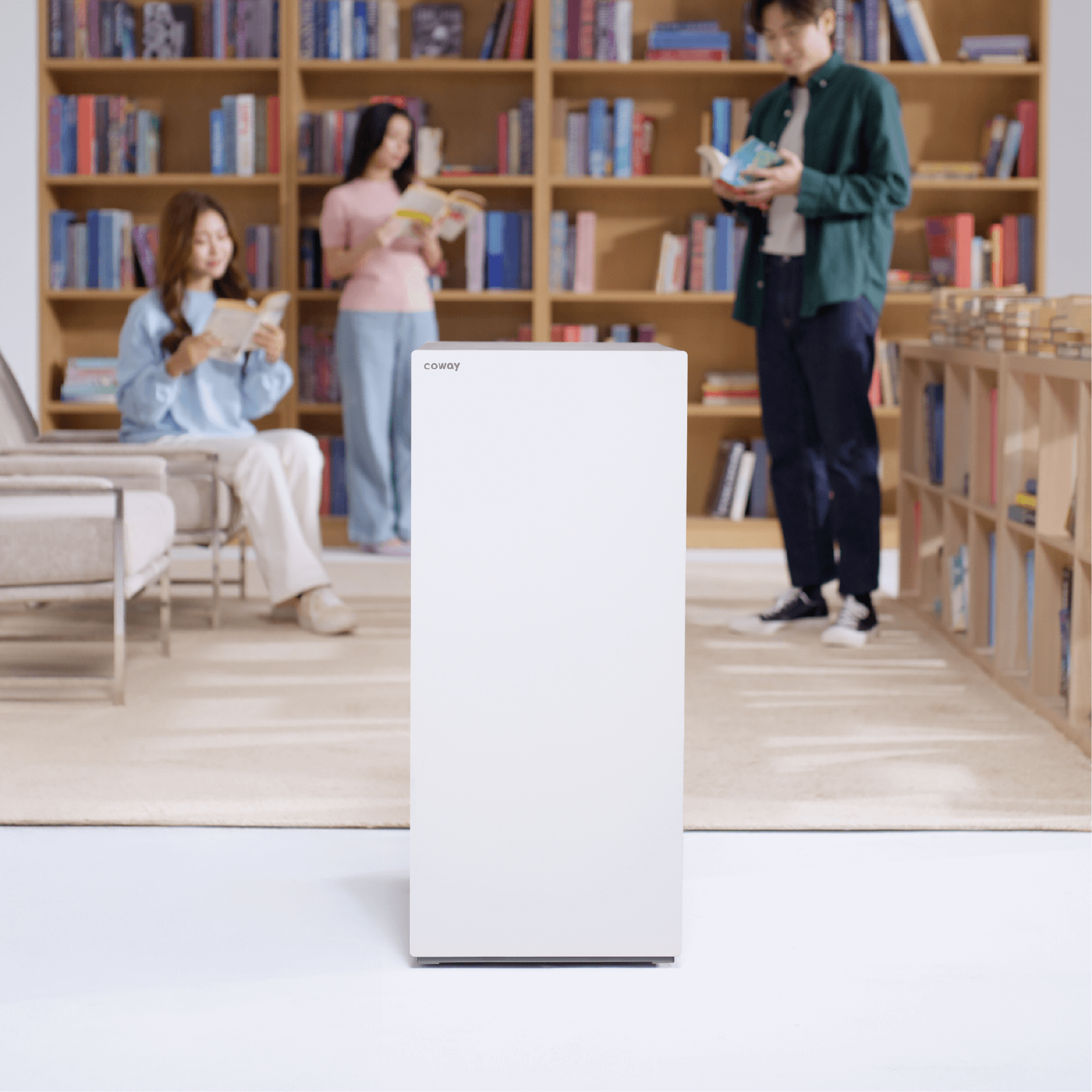 Coway Atrium purifying the air across a large open living space