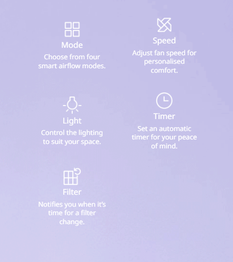 Coway Studio top panel alerting to a change in air quality