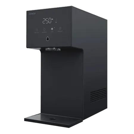 Coway Dazzie water purifier, side angle