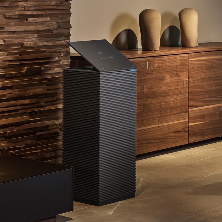 Side view of the Coway Noble air purifier
